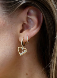 Devotion Gold Heart Huggie Earring
