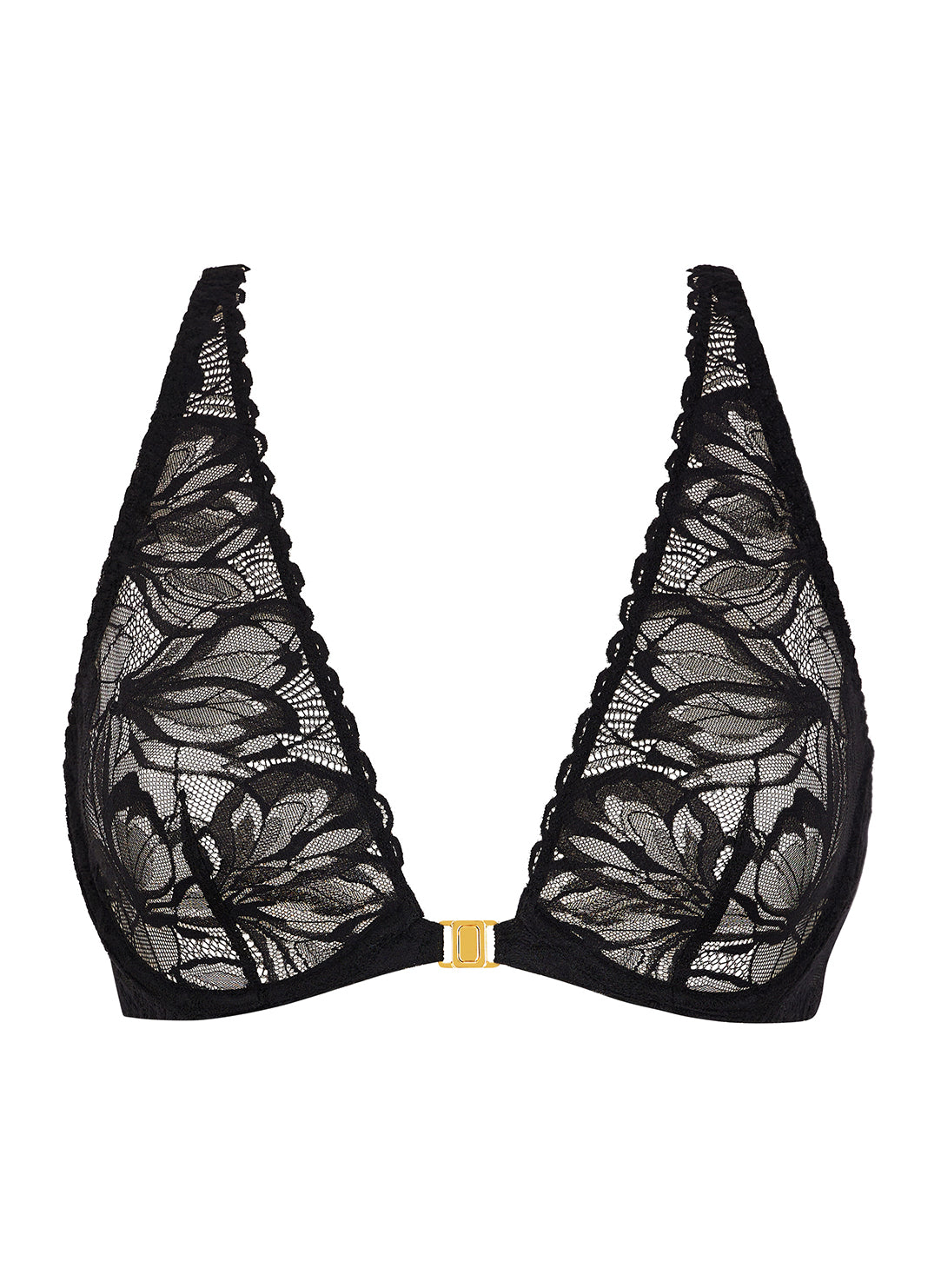After Hours Black Triangle Plunge Bra