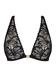 After Hours Black Triangle Plunge Bra
