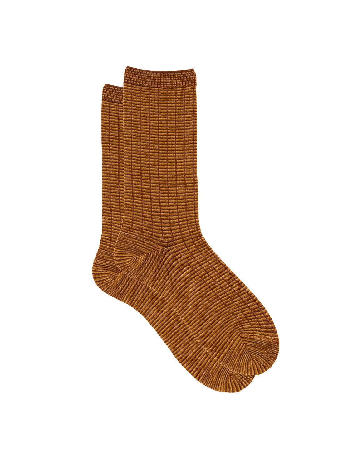 Spacey Rust Ribbed Socks