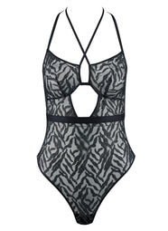 Boite a Desir Black Silver Moonlight Shadow Bodysuit