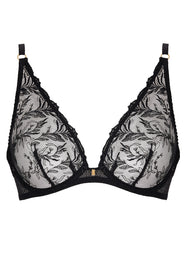 Hidden Treasure Black Triangle Plunge Bra