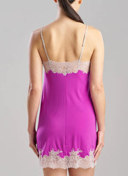 Enchant Magenta Lace Trim Chemise