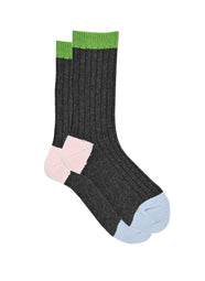 Trina Charcoal Cashmere Socks
