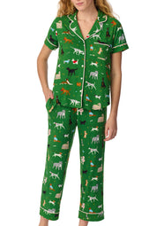 Dog Park Green Cropped PJ Set