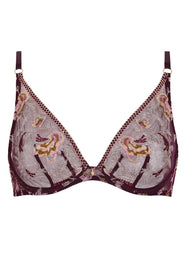Midnight Opera Secret Purple Triangle Plunge Bra