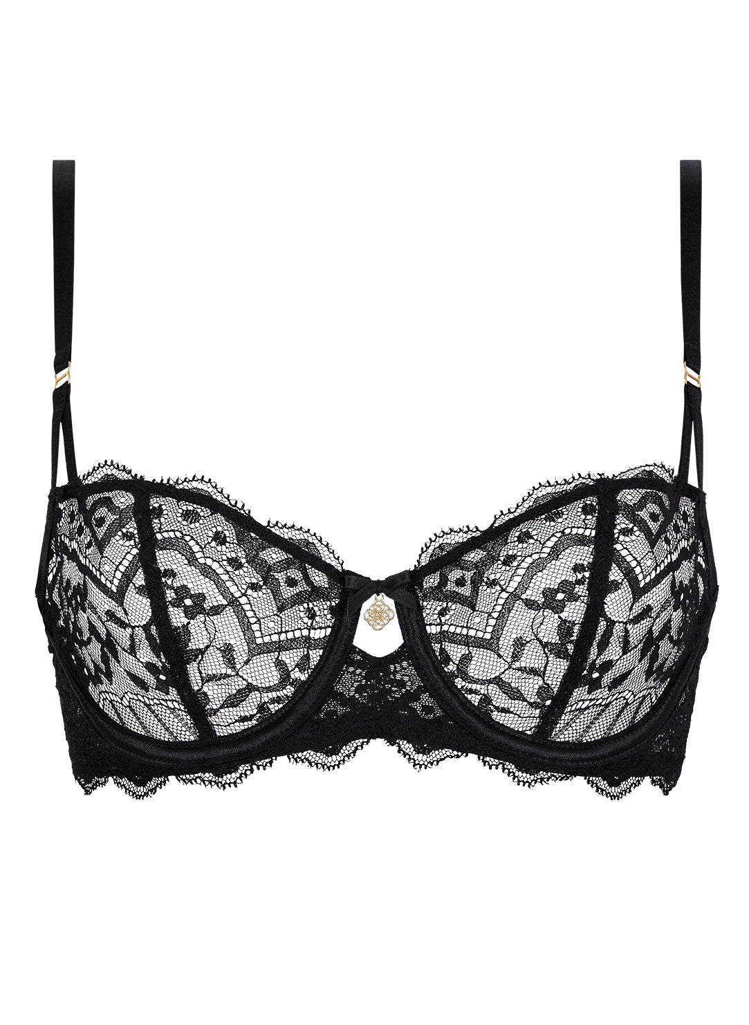 Love Vertigo Black Demi Cup Bra