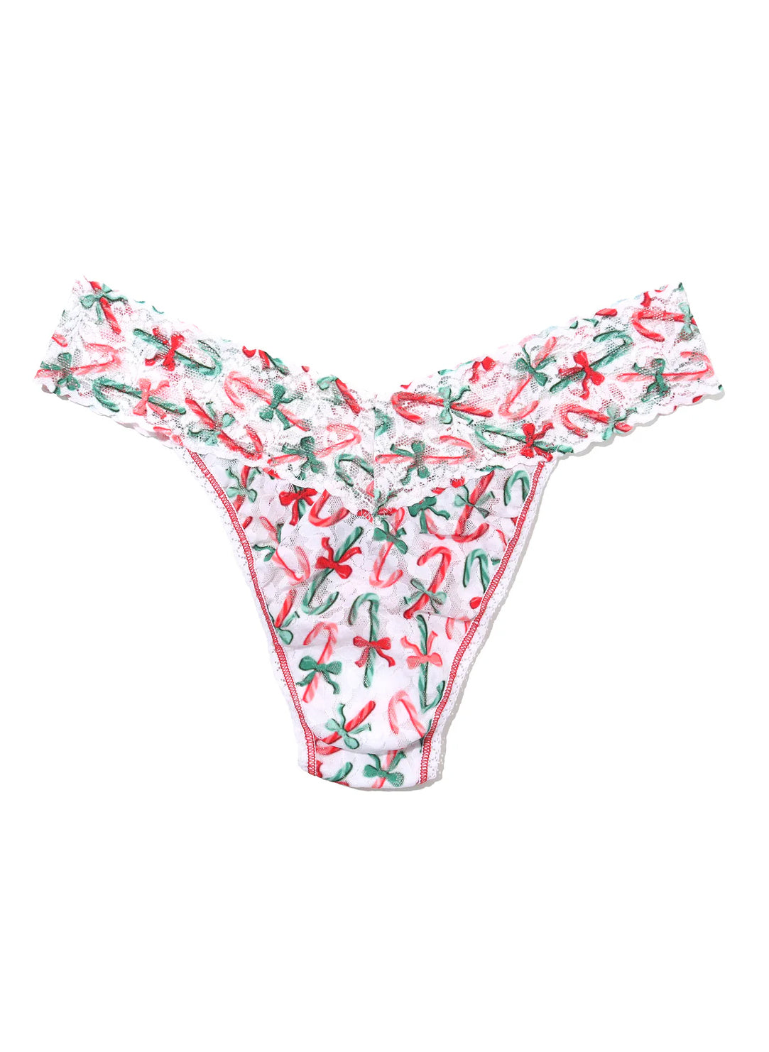 Signature Lace Candy Cane Delight Printed Original Rise Thong