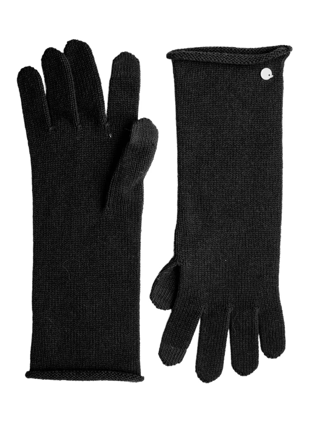 Luxe Knit Black Tech Touch Gloves