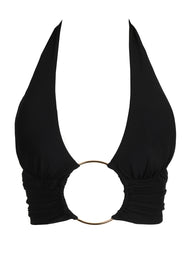 Lita Black Padded Triangle Bikini Top