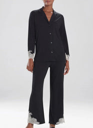 Shangri La Black L/S Notch Pajama Set