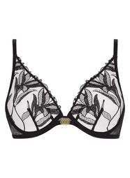 Sweet Euphoria Black Triangle Plunge Bra