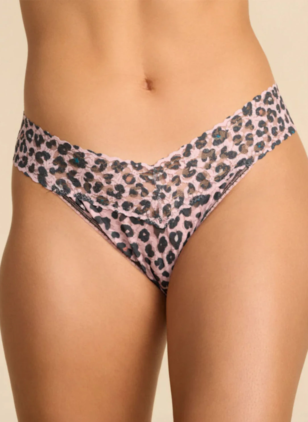 Signature Lace Lucky Leopard Printed Original Rise Thong