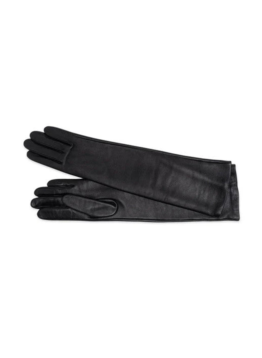 Leather Black Opera Length Gloves