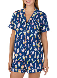Icy Treats Navy Short Pajama Set