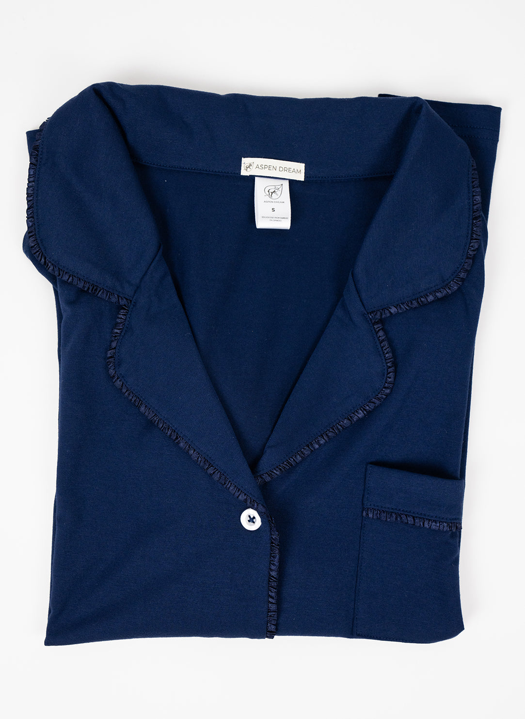 Jolene Navy Cropped Pajama Set
