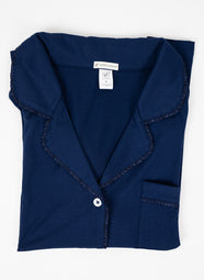 Jolene Navy Cropped Pajama Set