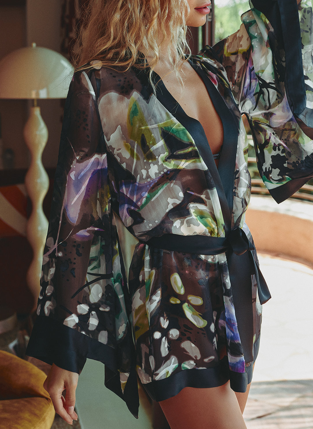 Cassiopee Printed  Short Robe