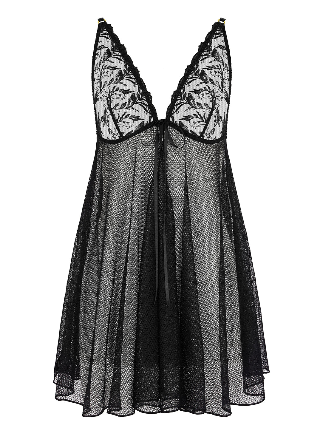 Hidden Treasure Black Babydoll