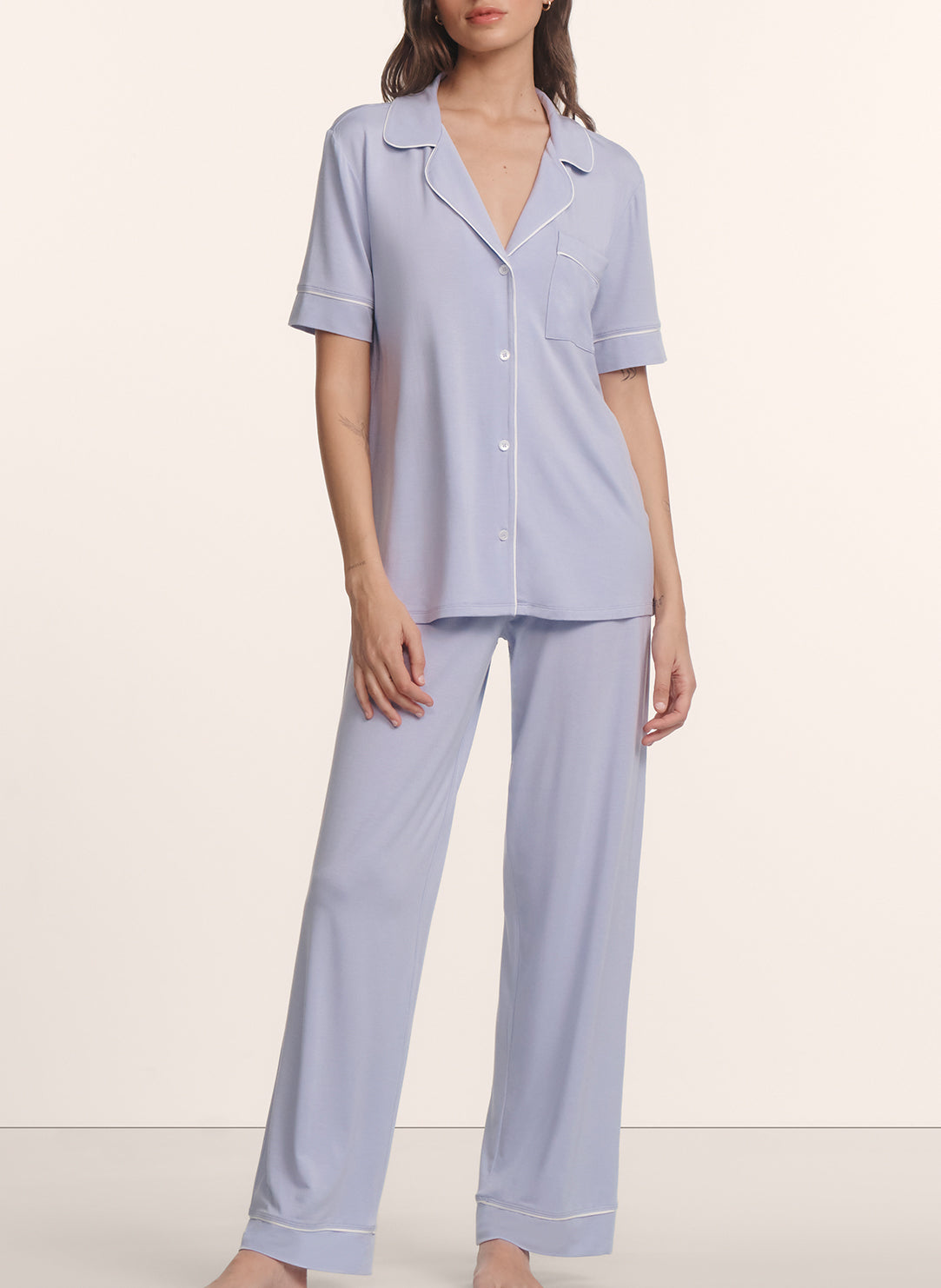 Gisele Lavender Dusk SS Cropped PJ Set