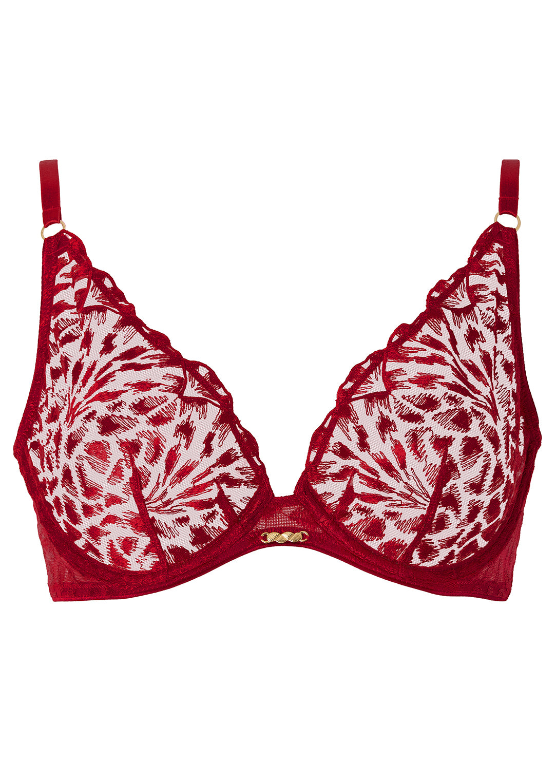 Crazy In Love Red Delight Triangle Plunge Bra