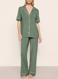 Gisele Desert Sage SS Cropped PJ Set