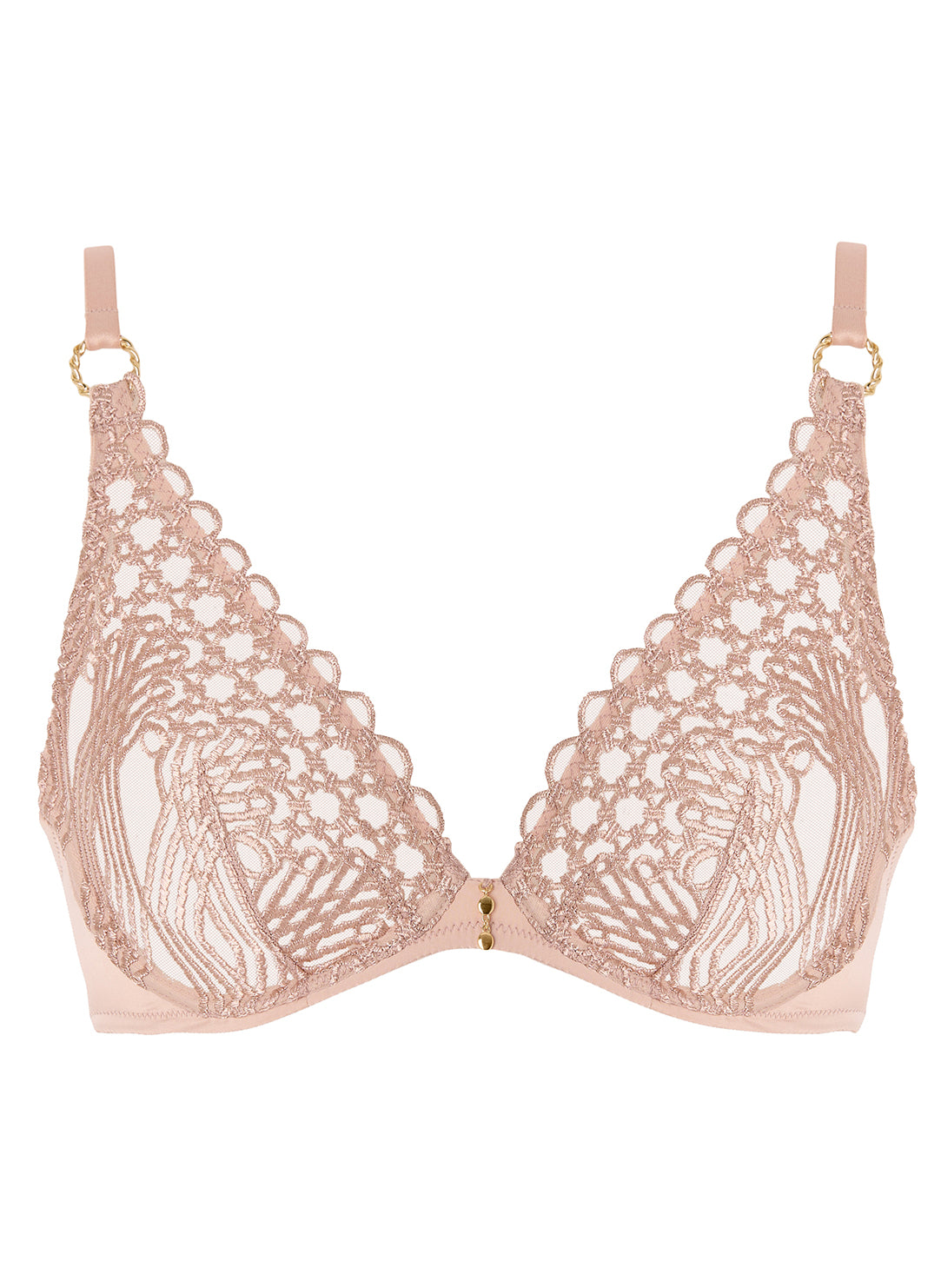 Eloge Du Desir Misty Blush Triangle Plunge Bra