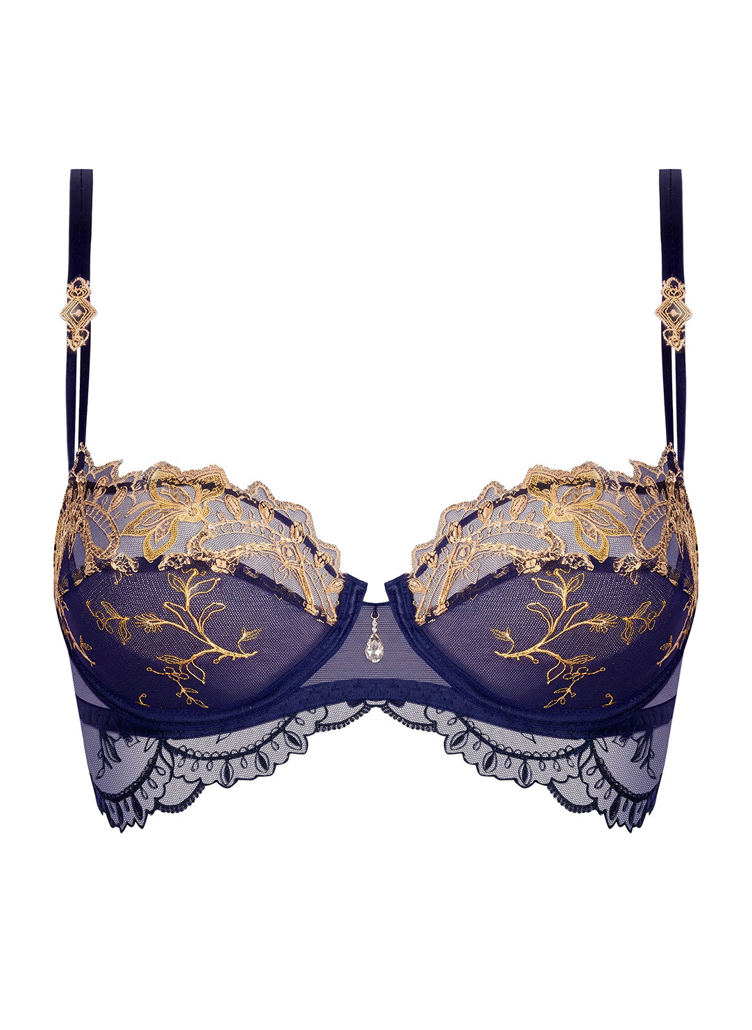 Grand Soir Saphir Marine Enriched Demi Cup Bra
