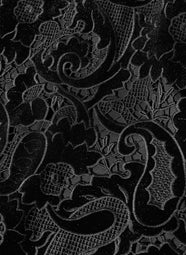 Shirin Velvet Lace Black Pull on Straight Leg Pant