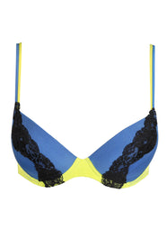 Bremer King Blue Padded Plunge Bra