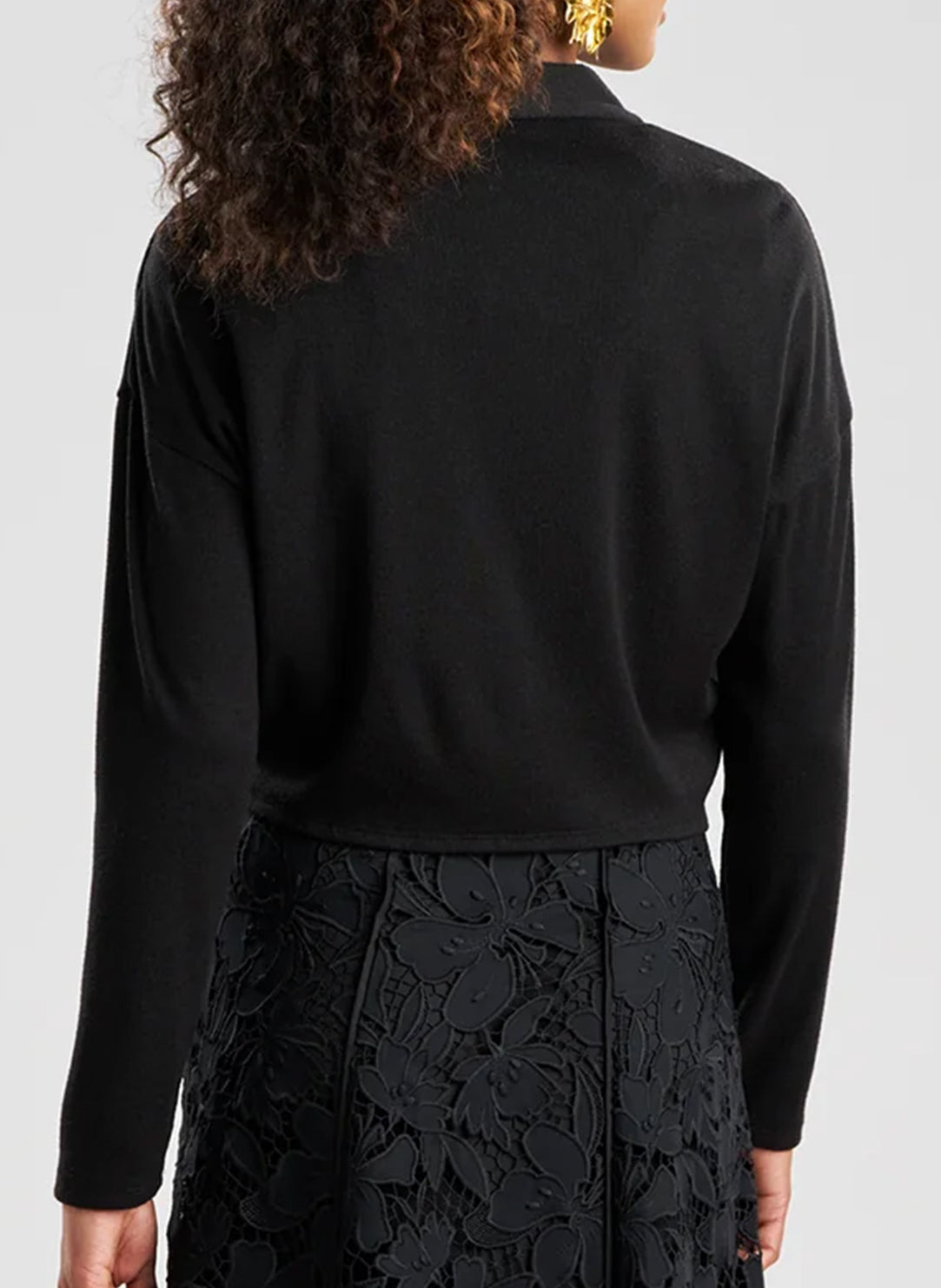 Lightweight Knit Black Bolero