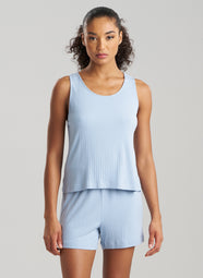 Skye Rib Blue Sky Pajama Shorts