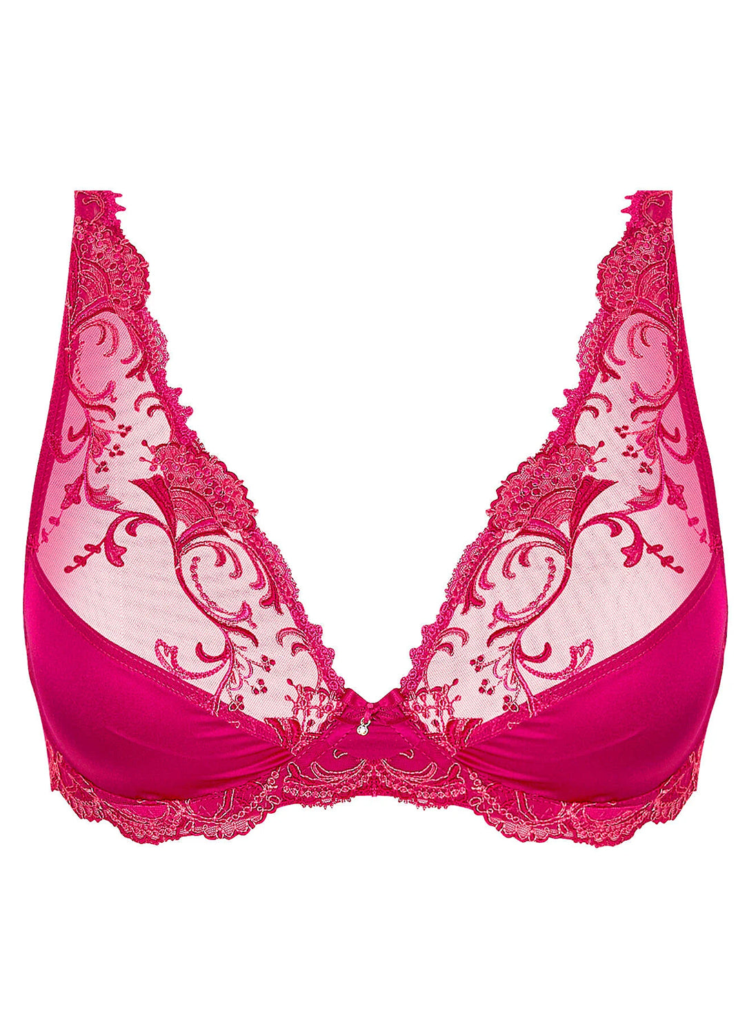 Splendeur Soie Carmin Triangle Bra