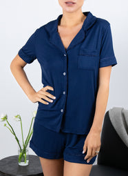 Jolene Navy Short Pajama Set