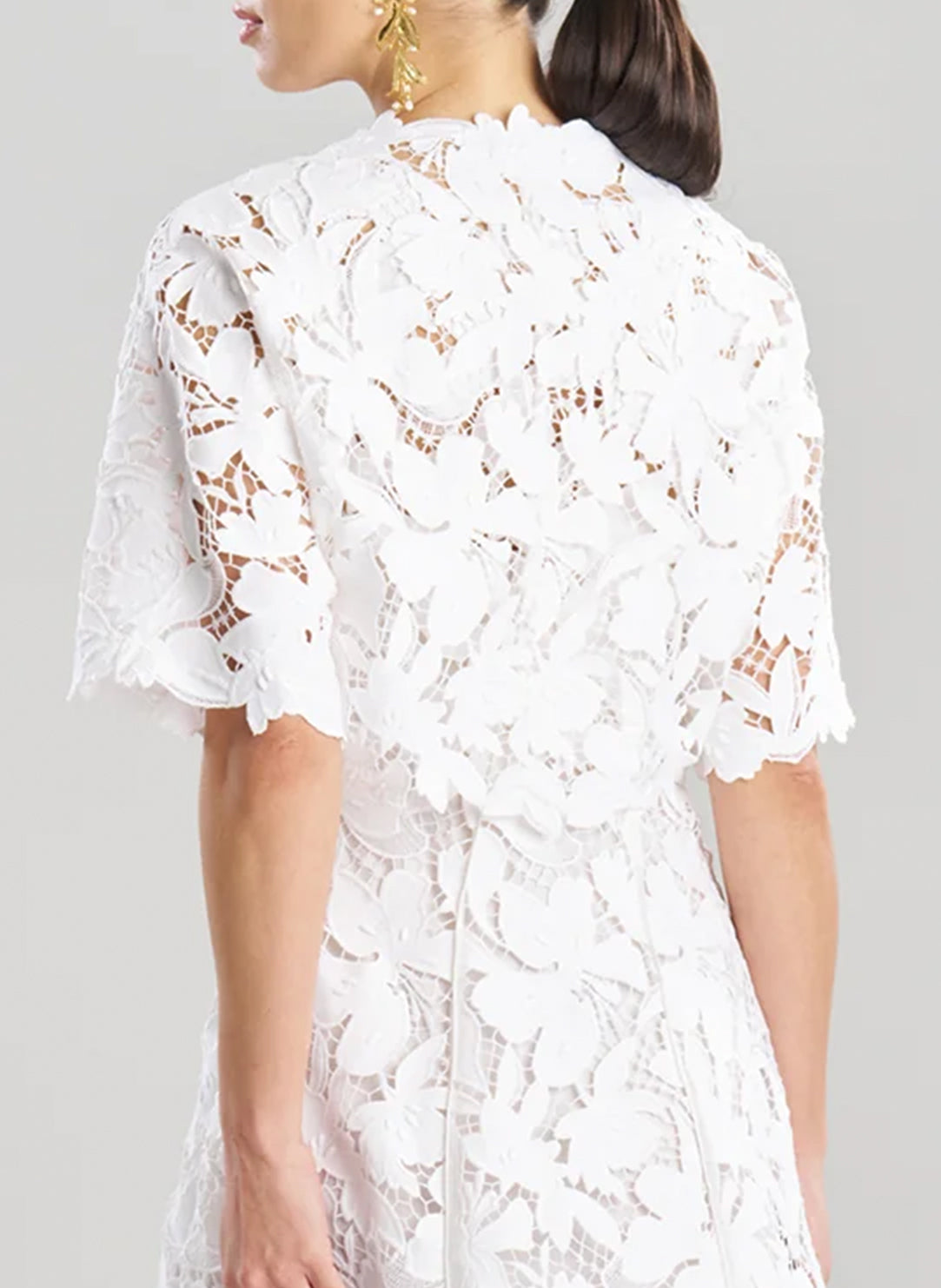 Peony Floral Lace White Bolero