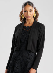 Lightweight Knit Black Bolero