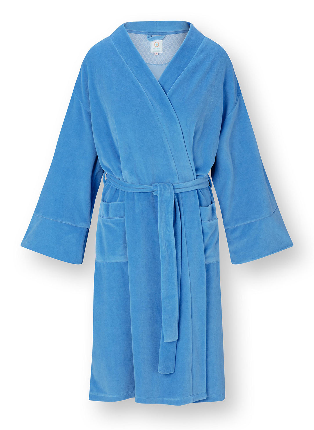 Velvet Blue Naomi Kimono Short Robe