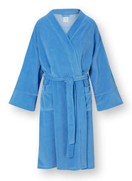 Velvet Blue Naomi Kimono Short Robe