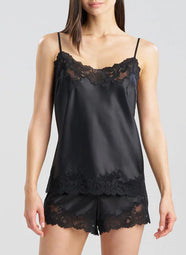 Peony Glamour Black Cami Short Set