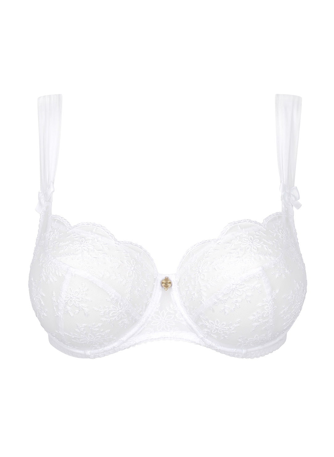 Charlotte White Low Necked Bra