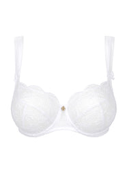 Charlotte White Low Necked Bra