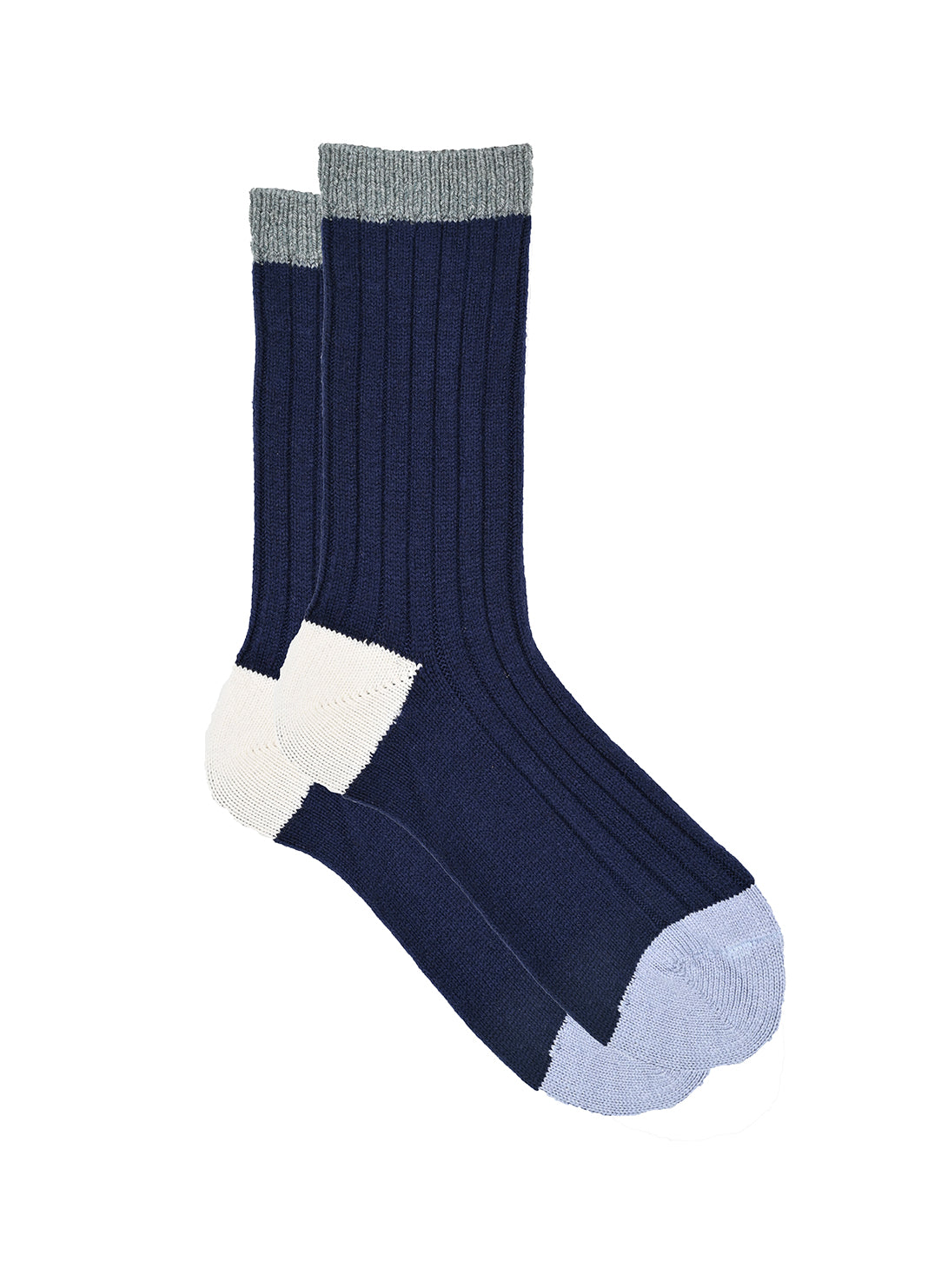 Trina Navy Cashmere Socks
