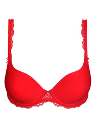 Cyrile True Red Padded Bra Heartshape