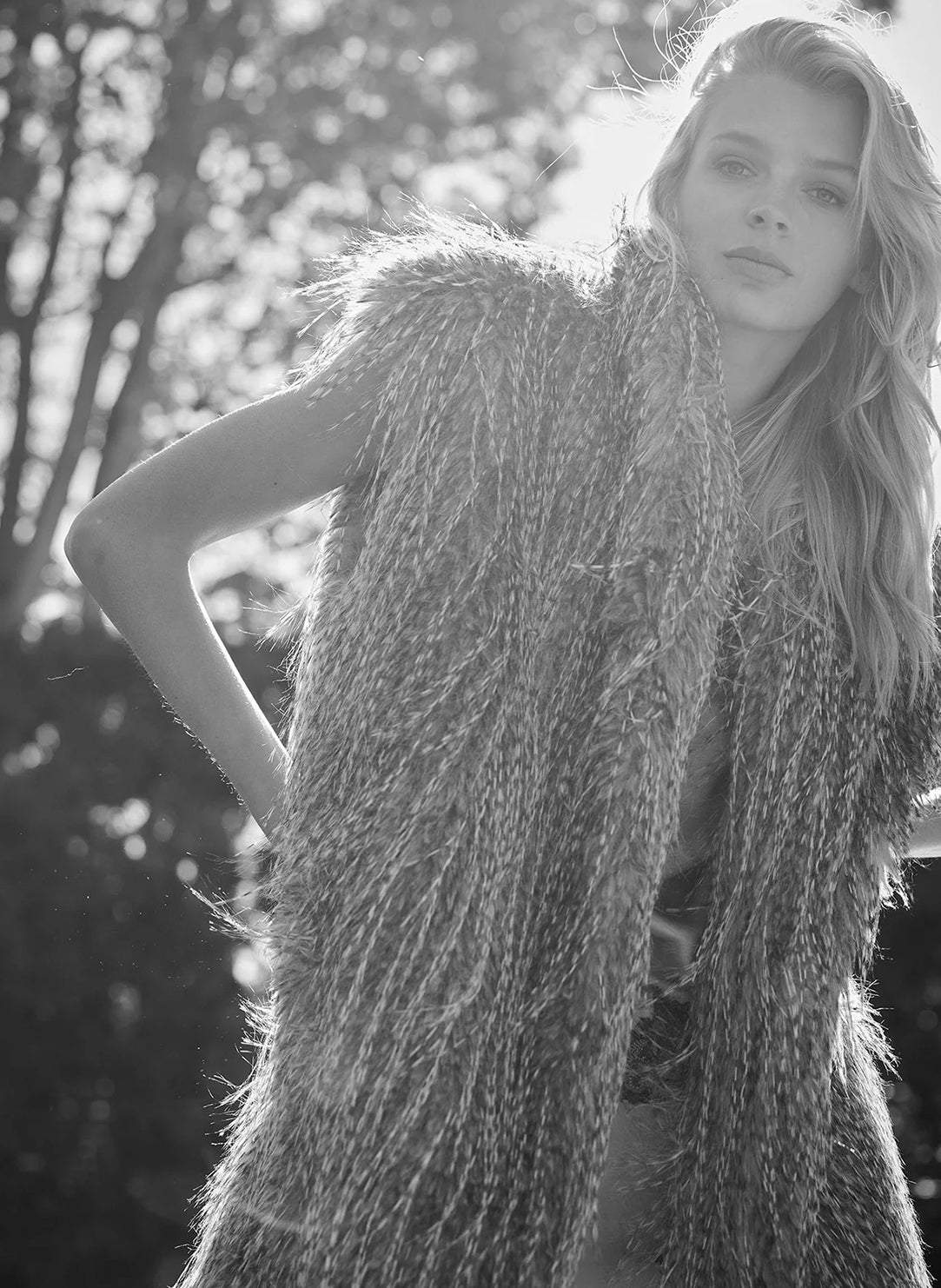 Ostrich Plume Grey Vest