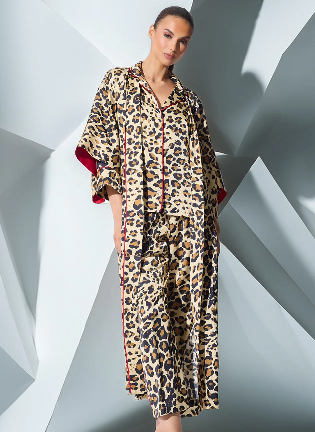 Jaguar Natural Printed Long Robe