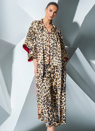 Jaguar Natural Printed Long Robe