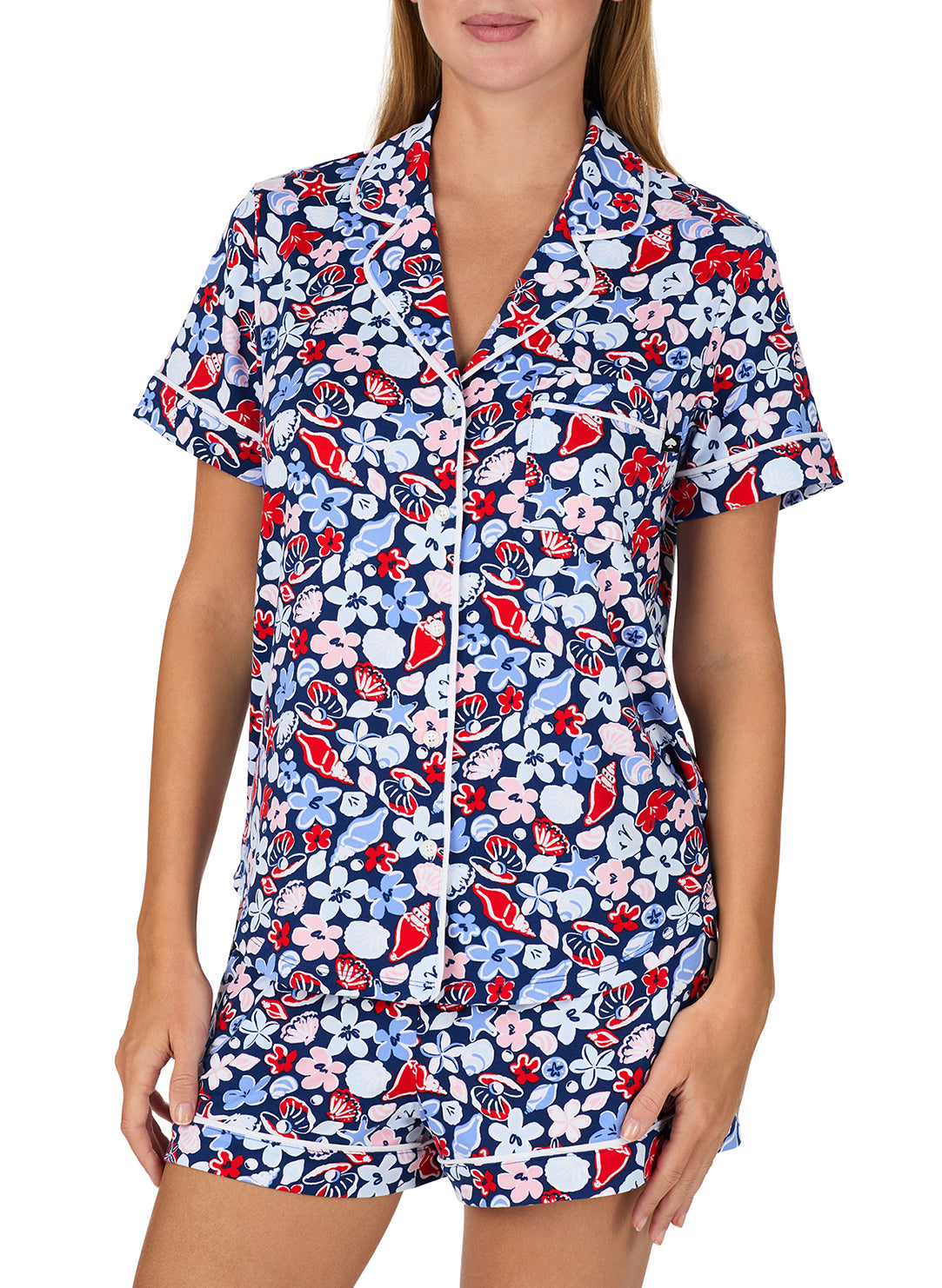 Coastal Gems Navy Short Pajama Set