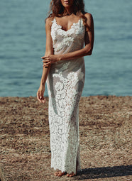 Celeste Dentelle Naturel Lace Gown