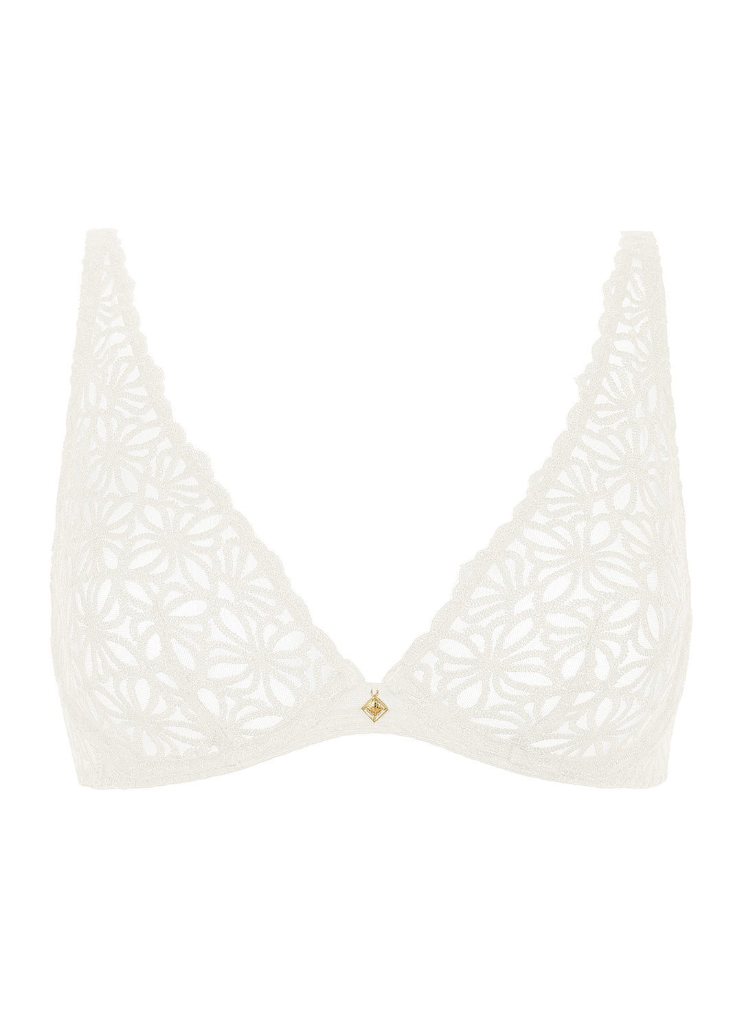 Secret Memories Ivory Triangle Plunge Bra