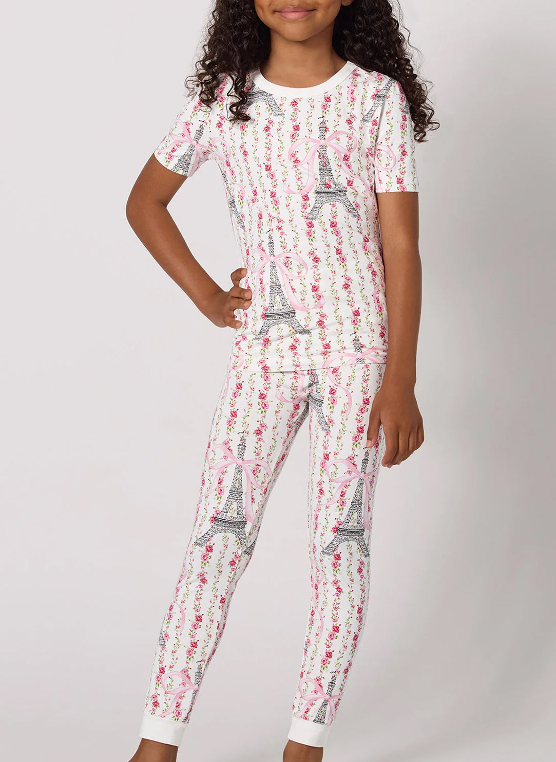 Fleur de la Tour White Kid's SS PJ Set